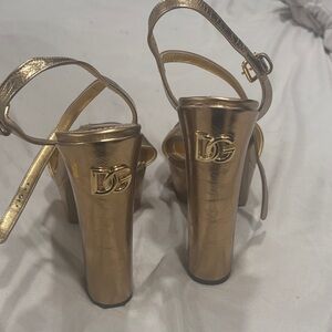 Dolce & Gabbana Metallic Gold Heels
